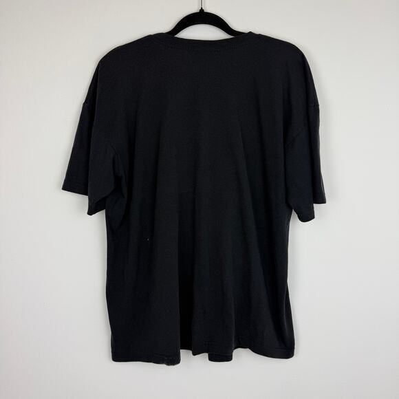 Vintage Unisex Adult Cotton L.A. Embossed Zebra Black T-Shirt One Size Fits All - Picture 2 of 14